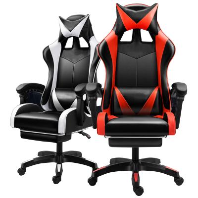 China Wholesale Ergonomic Adult (Height) Computer Chair High Quality Modern Adjustable LED Ergonomic RGB Leather Office Desk Racing Gaming Chair for sale