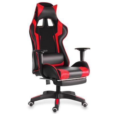 China Extended Gaming Chair (Height) PU Swivel Office Chair Armchair Footstool Wholesale Adjustable Leather Gaming Chair for sale