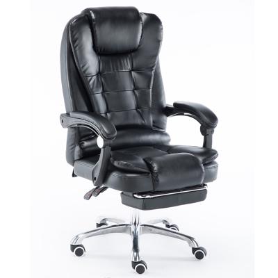 China (Height)Adjustable Comfortable And Luxury Office Chair With Footrest And Massage Function Boss Office Chair for sale