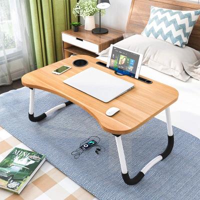 China Adjustable (Height) Laptop Table For Bed, Breakfast Tray Portable Mini Picnic Desk Storage Space Folding Laptop Table for sale