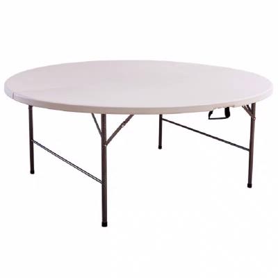 China Modern Cheap 8ft 4ft 6ft Picnic Outdoor Folding Table With Metal Folding Legs Portable Plastic Round Folding Table And Chair For Event for sale