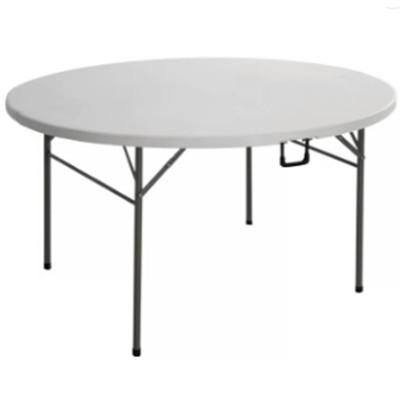 China Cheap Table Foldable Outdoor HDPE Plastic Tables 10 People Hotel Wedding Round Folding Table for sale