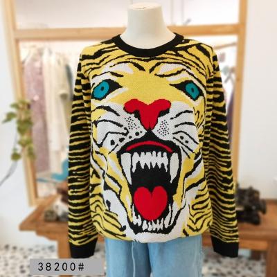 China Breathable Jacquard Animal Sweater Knit Men Knitwear Wool Cashmere Cotton Sports Long Sleeve Black Winter Knitted Pullover Sweater for sale