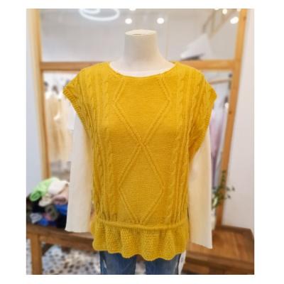 China Wholesale Custom Breathable Retro Sleeveless Sweater Vest Slim Loose Women Sweater Vest + Ma Maoyi for sale