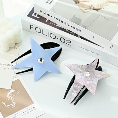 China Constraint To Modify Hair Star Diamond Fashion Swallowtail Clip Women's Long Hair Clip for sale