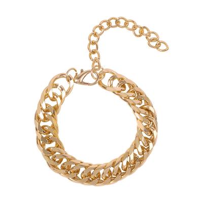 China FASHIONABLE Creative Thick Female Punk Chain Bracelet Personality Exaggerated Bracelet Retro Wholesale for sale