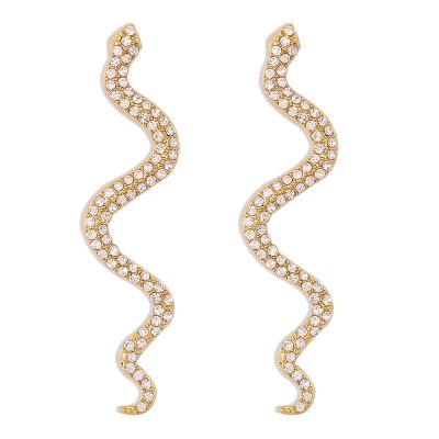 China E9767 personality punk Diamond Animal Geometric Creative Snake simple design retro trend earrings vintage earrings for sale