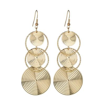 China TRENDY circle fashion long earrings exaggerated earrings ear hooks and studs for sale