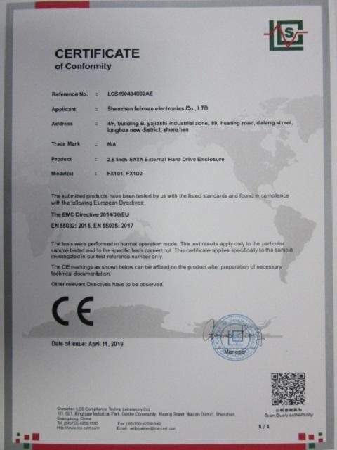 CE - Shenzhen Feixuan Electronic Technology Co., Ltd.