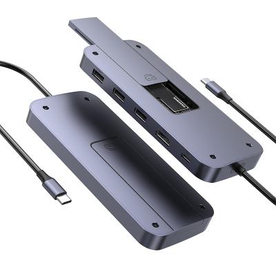 China Mobile Devices .desk Computer USB Hub and HDD Enclosure 2in1 Docking Station 10Gbps Transfer Speed ​​with PD Fast USB 3.1 for sale