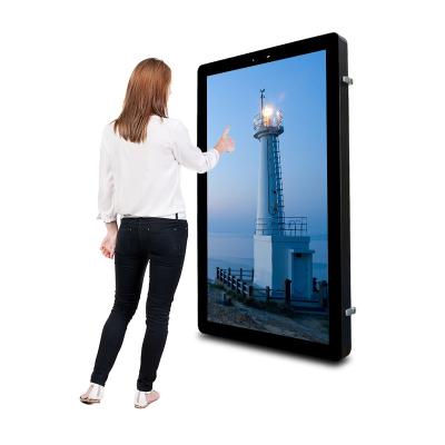 China 98 Inch Outdoor Digital LCD Restaurant Menu Board Outdoor Digital Display Advertising Show IP65 Waterproof Wall Mount Touch Screen for sale