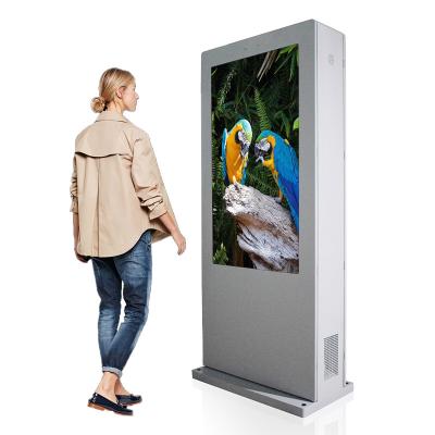 China 55 Inch Waterproof Outdoor Advertising Billboard Screen LCD Display Screen TV Kiosk Advertising Equipment Digital Signage for sale