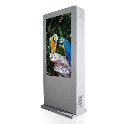 China IP65 stele outdoor digital signage screen 55 inch waterproof outdoor digital signage outdoor TV advertising billboard for sale