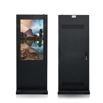 China 65 Inch Outdoor Floor Standing Electronic Equipment Waterproof Outdoor LCD Screen Outdoor LCD Show Outdoor Advertising Equipment for sale