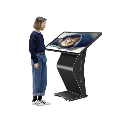 China 55 Inch Indoor Android/Win Floor Standing Advertising Display LCD All In One Interactive Touch Screen Information Kiosk For Hotel/Lobby for sale