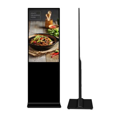 China 65 Inch Indoor Floor Standing TV Vertical Screen Player Display Hd Digital Indoor Electronic Advertising Signage For Restaurant for sale