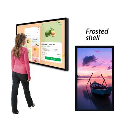 China 49 Inch Indoor LCD Monitor Digital Signage Wall Mounted Touch Panels Frosted Border Ultra-thin LCD Display TFT LCD Touch Screen for sale