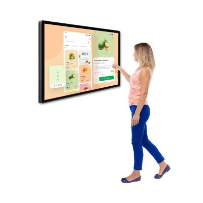 China 32 Inch Indoor Wifi Advertising Player Wall Mount Screen Wall Mount Indoor LCD Show LCD Display Android Digital Signage Board liquids for sale