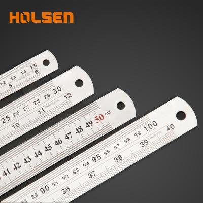 China Stainless Steel Holsen Professional 150-1000mm Stainless Steel Straight Ruler for sale