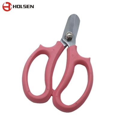 China HOLSEN Handle Anti-Slip ABS Handle Garden Flower Pruner Scissors for sale