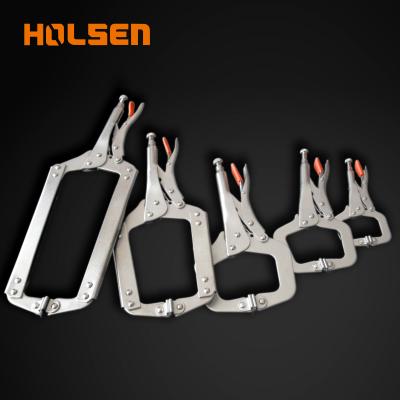 China Holsen Alloy Steel Multi Functional Steel C Clamp Clamp Pliers Universal C-clamp Lock Handle Pliers for sale