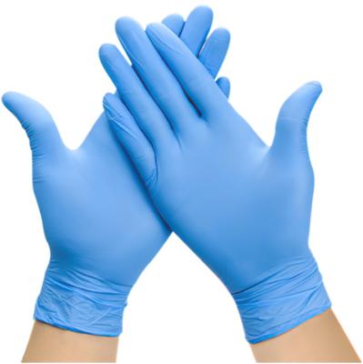 China High Quality Food Service Wholesaler Blue Nitrile Glove for sale