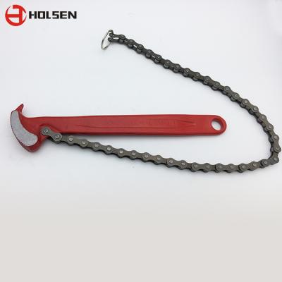 China Crv HOLSEN 10 Inch Wrench Pipe Chain Pliers for sale