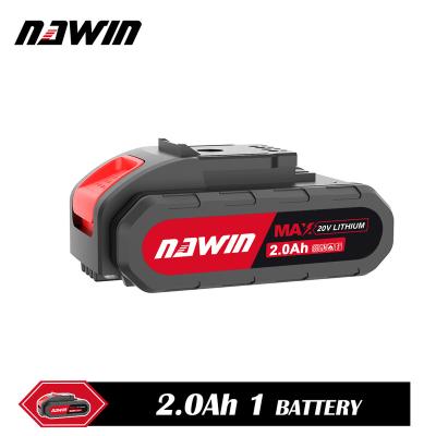 China Machine- Newest NAWIN 20V Lithium Ion Batteries 4.0Ah/5.0Ah/6.0Ah/7.5Ah Rechargeable Power Tool Batteries for sale