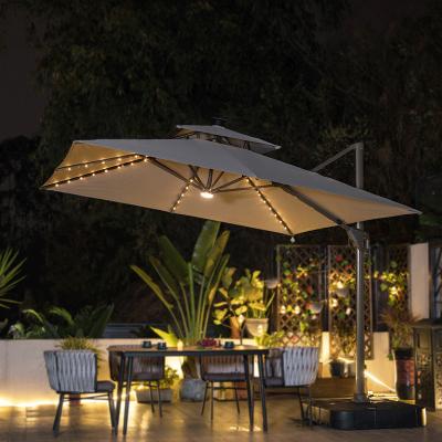 China Outdoor Modern Patio Umbrella Outdoor Garden Umbrellas With Led Outdoor Restaurant Umbrella Factory Sale Large Size Remote Umbrellas for sale