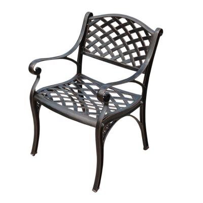 China 2020 Durable Cast Aluminum Restaurant Chair /Rain-proof Furniture Outdoor Rustproof Garden Rustproof Chair for sale