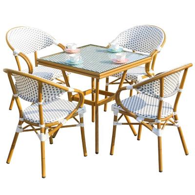 China 2021 Resistance Cheap Rattan Furniture Outdoor Rattan / Wicker Furniture Sets Garden Table And Chair Set for sale