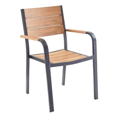 China 2021 New Hot Selling Oiled Plastic Wooden Chair UV Resistant Outdoor Leisure Garden Model For Patio Yard for sale