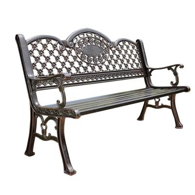 China Durable Antirust/Rain-proof/waterproof/weather resistant outdoor furniture antique vintage armrest of cast aluminum bench metal patio garden benches for sale