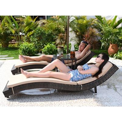 China Wicker Waterproof Poly Rattan Furniture /Rain-proof Pool Cabriolet Lounger Durable Sun Rustproof Outdoor Sofa for sale