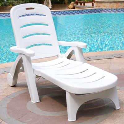 China Durable Anti-rust Outdoor Plastic Folding Beach Chairs Indoor Adjustable Sun Lounger /Rain-proof/foldable chaise lounges for sale