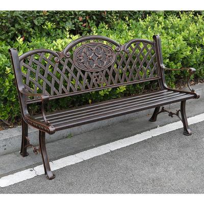 China Cast Aluminum Modern Outdoor Metal Furniture Waterproof Outdoor Patio Bench for sale