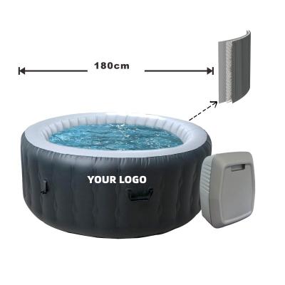 China YOUYIDA PVC Half Mesh Inflatable Hot Tub 4 Person Inflatable Hot Tub Rectangular (Nylon) Factory Hot Sale for sale