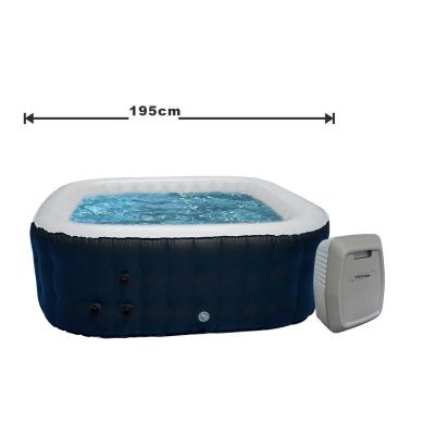 China Factory price modern high quality square inflatable hot tub for 8 person inflatable hot tub for sale