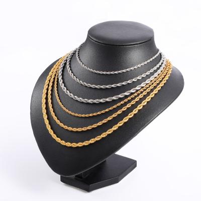 China Hiphop Stainless Steel Link Chain Rope Chain Necklace For Men Shape Hip Hop Jewelry for sale