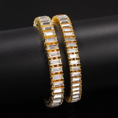 China Hiphop Iced Out Zircon Tennis Chain Bracelets For Men Hip Hop Jewelry Wholesale for sale