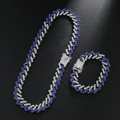 China Hiphop 15mm Fork Cuban Link Chains Hip Hop Mens Necklace For Men Fashion Jewelry for sale