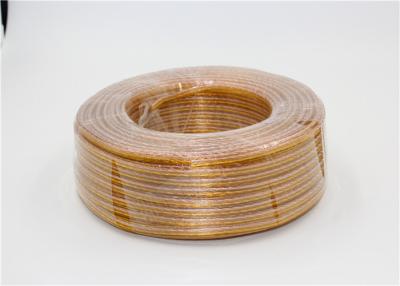 China Yellow Copper Wire Transparent Speaker Cable Multiple Strands Uo/U 00/300v for sale