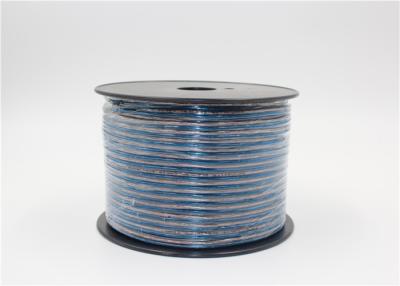 China 24 Awg Copper Transparent Speaker Cable 100m 80m 50m Length Blue White for sale