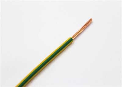 China Heat Resistant PVC Single Core Cable PVC Insulation Wire Green Yellow for sale