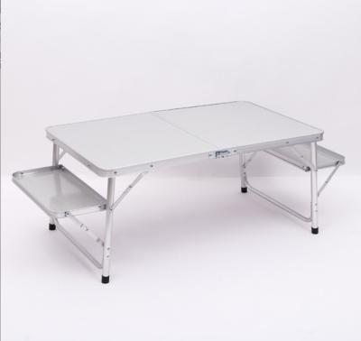 China Aluminum Alloy Frame Easy Carry Foldable Long Table With Side Plate for sale