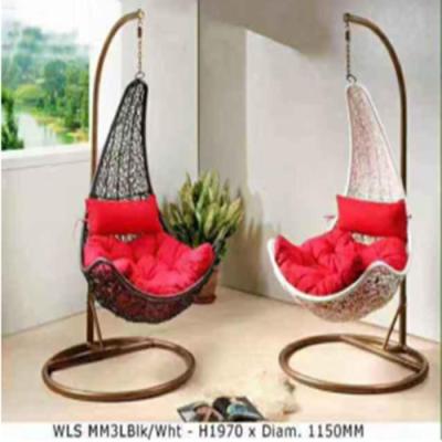 China Modern Woven Rattan Egg Basket Hanging Chair With Cushion for sale