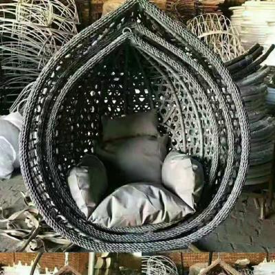 China Modern Metal Macrame Garden Swing Egg Hanging Chair for sale