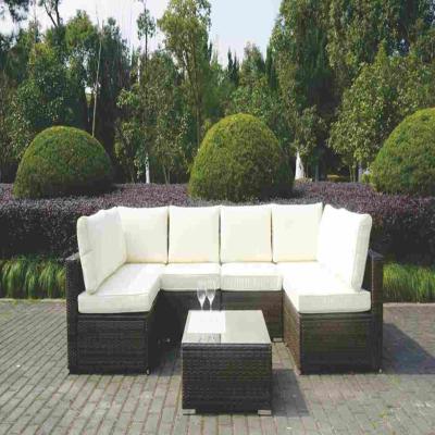 China Modern Rattan Garden Rattan All Weather Furniture Wicker Outdoor Lobby Sofa With Rattan for sale