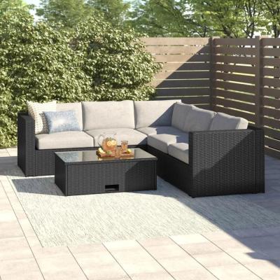 China 7 Piece Modern Outdoor Furniture Garden Pe Rattan Lounge Sofa Set Modern Luxury for sale