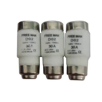 China NEZD D02 Rated Current 63A Fuse Rated Voltages 400 V AC/250V DC NEZD Fuse Original Links Protect Electricity Safety D02 for sale